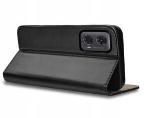 krainaGSM ETUI SKÓRZANE do MOTOROLA MOTO G24|G04 MAGNETYCZNE BOOK CASE TOKRA SZKŁO 9H 3