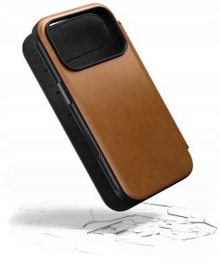 Nomad Modern Leather Folio, english tan - iPhone 17 Pro Max 10