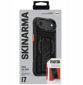 Etui Skinarma Phantom do iPhone 17 Air   Magnetic Charging + Grip Stand czarny 5