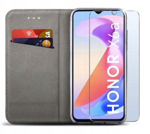 Etui do Honor X6A SMART MAGNET CASE PORTFEL + SZKŁO 9H 2