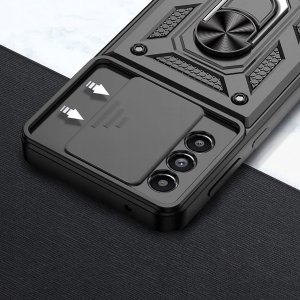 Etui do Samsung S21 FE PANCERNE SLIDE RING + SZKŁO 4