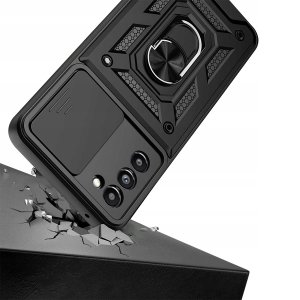 Etui do Samsung S21 FE PANCERNE SLIDE RING + SZKŁO 5