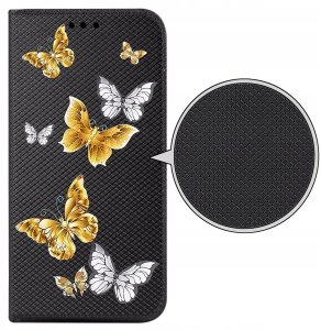 krainaGSM Etui do Tecno Spark 10 Pro MAGNET WZORY CASE PORTFEL + SZKŁO OCHRONNE 9H 3