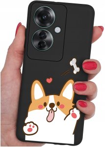 krainaGSM ETUI do Oppo Reno11 F 5G WZORY | SILIKONOWE MATT CASE + SZKŁO HARTOWANE 9H 2