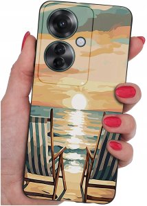 ETUI do Oppo Reno11 F 5G WZORY | SILIKONOWE MATT CASE + SZKŁO HARTOWANE 9H 2