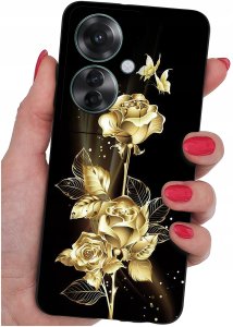 ETUI do Oppo Reno11 F 5G WZORY | SILIKONOWE MATT CASE + SZKŁO HARTOWANE 9H 2