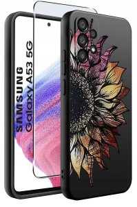 ETUI do Samsung Galaxy A53 5G WZORY |SILIKONOWE MATT CASE + SZKŁO 9H 2