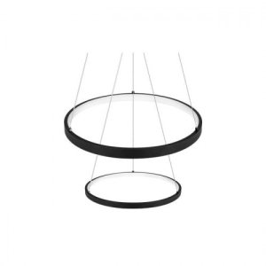 Żyrandol LED Lynx 40/60cm 64W czarny 2