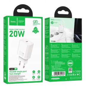 Ładowarka Hoco HOCO wall charger Type C PD QC 20W N60 white 3