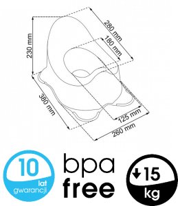 Podins Adam "Rainbow" 38x27x23 5cm balts 4052396093131 3