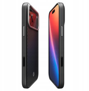 Etui Spigen Enzo Aramid "T" MagSafe na iPhone 17 Pro - czarno-srebrne 3
