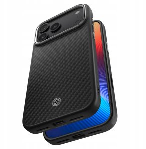 Etui Spigen Enzo Aramid "T" MagSafe na iPhone 17 Pro - czarno-srebrne 4