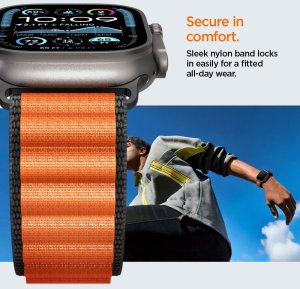 Spigen Pasek Spigen WBF1 Band do Apple Watch 6/7/8/9/10/SE/Ultra 1/2 44/45/46/49mm Black/orange 13