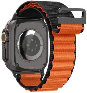 Spigen Pasek Spigen WBF1 Band do Apple Watch 6/7/8/9/10/SE/Ultra 1/2 44/45/46/49mm Black/orange 3