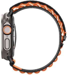 Spigen Pasek Spigen WBF1 Band do Apple Watch 6/7/8/9/10/SE/Ultra 1/2 44/45/46/49mm Black/orange 6