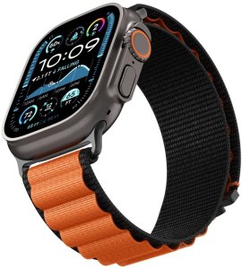 Spigen Pasek Spigen WBF1 Band do Apple Watch 6/7/8/9/10/SE/Ultra 1/2 44/45/46/49mm Black/orange 8
