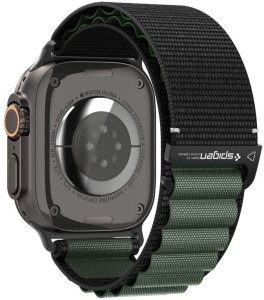 Spigen Pasek Spigen WBF1 Band do Apple Watch 6/7/8/9/10/SE/Ultra 1/2 44/45/46/49mm Black/green 2