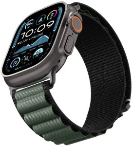 Spigen Pasek Spigen WBF1 Band do Apple Watch 6/7/8/9/10/SE/Ultra 1/2 44/45/46/49mm Black/green 8