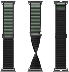Spigen Pasek Spigen WBF1 Band do Apple Watch 6/7/8/9/10/SE/Ultra 1/2 44/45/46/49mm Black/green 9