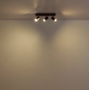 Spotlight GLOBO KAYDEN, 3xGU10 max 3x25W metal/wood black color 8x12.5x41cm 4