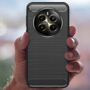 Etui do Realme 12 + Plus 5G Pancerne Carbon CASE + Szkło OCHRONNE 9H 6