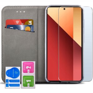 ETUI SKÓRZANE do XIAOMI REDMI NOTE 13 PRO 4G MAGNETYCZNE BOOK TOKRA SZKŁO 2