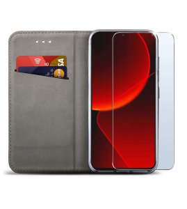 krainaGSM Etui do Xiaomi 13T | 13T Pro SMART MAGNET CASE PORTFEL + SZKŁO OCHRONNE 9H 2
