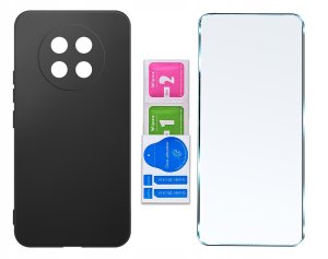 krainaGSM Etui do Realme 12 5G | 12x 5G CASE GUMA MATT PLECKI MATOWE + SZKŁO 9H 7