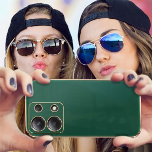 Etui do Xiaomi Redmi Note 13 Pro 4G GOLD GLAMOUR + Szkło OCHRONNE 9H 5