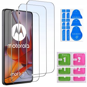 krainaGSM ZESTAW Etui do Motorola G75 5G ANTI-SHOCK CLEAR WZMACNIANE +3 SZTUKI SZKŁO 7