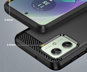 krainaGSM ETUI do Motorola G54 5G | Power Edition Pancerne Carbon CASE + Szkło 9H 3