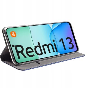 krainaGSM Etui do Xiaomi Redmi 13 4G SMART MAGNET CASE PORTFEL + SZKŁO OCHRONNE 9H 7
