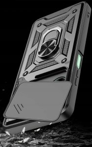 Etui do Realme C61 | C63 PANCERNE SLIDE RING CASE + SZKŁO OCHRONNE 9H 3