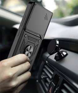 Etui do Realme C61 | C63 PANCERNE SLIDE RING CASE + SZKŁO OCHRONNE 9H 4