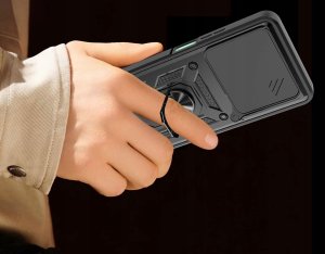 Etui do Realme C61 | C63 PANCERNE SLIDE RING CASE + SZKŁO OCHRONNE 9H 8