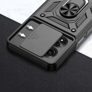 krainaGSM Etui do Oppo A78 5G | A58 5G PANCERNE SLIDE RING CASE + SZKŁO 9H 2