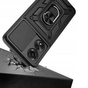 krainaGSM Etui do Oppo A78 5G | A58 5G PANCERNE SLIDE RING CASE + SZKŁO 9H 6