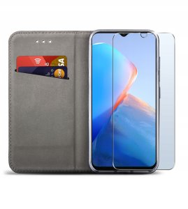 Etui do Infinix Smart 7 HD SMART MAGNET CASE PORTFEL + SZKŁO OCHRONNE 9H 2