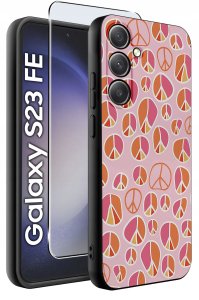 ETUI do Samsung Galaxy S23 FE WZORY |SILIKONOWE MATT CASE + SZKŁO 9H 2