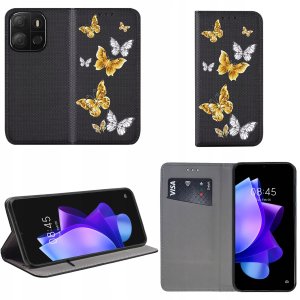 Etui do Tecno Pop 7 MAGNET WZORY CASE PORTFEL + SZKŁO OCHRONNE 9H 2
