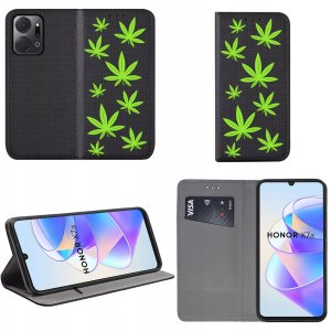 Etui do Honor X7A MAGNET WZORY CASE PORTFEL + SZKŁO OCHRONNE 9H 2
