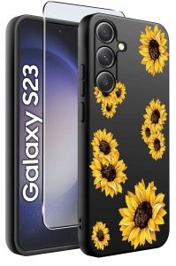 ETUI do Samsung Galaxy S23 WZORY |SILIKONOWE MATT CASE + SZKŁO 9H 2