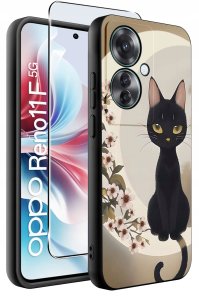 ETUI do Oppo Reno11 F 5G WZORY | SILIKONOWE MATT CASE + SZKŁO HARTOWANE 9H 6