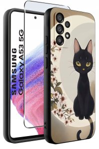 ETUI do Samsung Galaxy A53 5G WZORY |SILIKONOWE MATT CASE + SZKŁO 9H 2