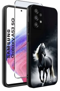 ETUI do Samsung Galaxy A53 5G WZORY |SILIKONOWE MATT CASE + SZKŁO 9H 2