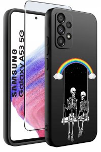 ETUI do Samsung Galaxy A53 5G WZORY |SILIKONOWE MATT CASE + SZKŁO 9H 2