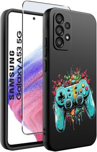 ETUI do Samsung Galaxy A53 5G WZORY |SILIKONOWE MATT CASE + SZKŁO 9H 2