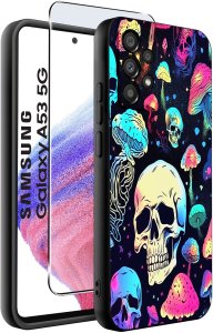 krainaGSM ETUI do Samsung Galaxy A53 5G WZORY |SILIKONOWE MATT CASE + SZKŁO 9H 2