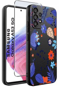 krainaGSM ETUI do Samsung Galaxy A53 5G WZORY |SILIKONOWE MATT CASE + SZKŁO 9H 2