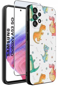 ETUI do Samsung Galaxy A53 5G WZORY |SILIKONOWE MATT CASE + SZKŁO 9H 2